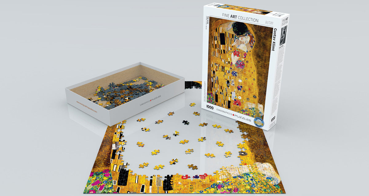 Klimt&#39;s The Kiss 1000 Piece Puzzle - Quick Ship - Puzzlicious.com
