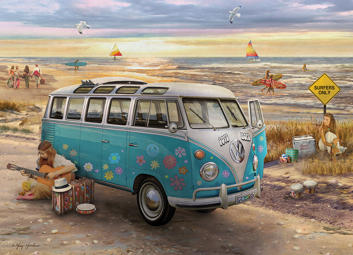 The Love &amp; Hope VW Bus 1000 Piece Puzzle - Quick Ship - Puzzlicious.com