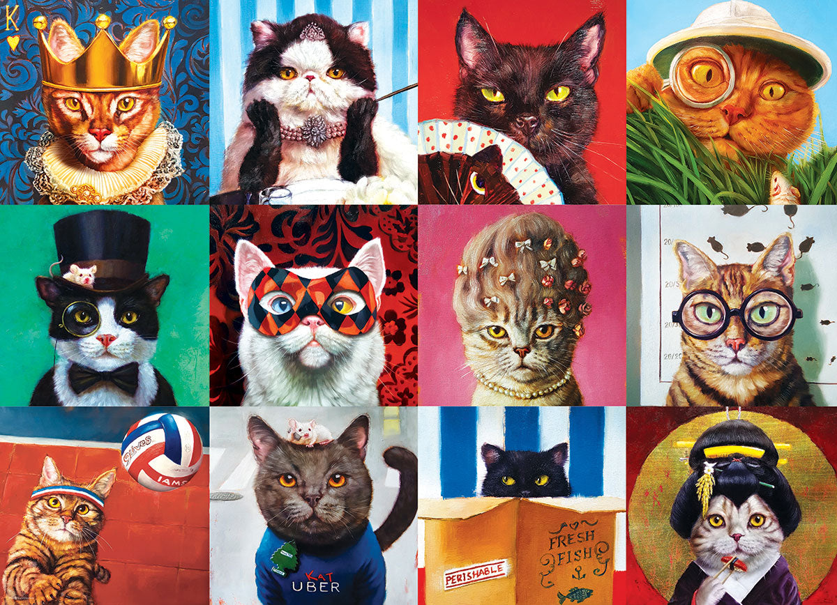 Funny Cats 1000 Piece Puzzle - Quick Ship - Puzzlicious.com