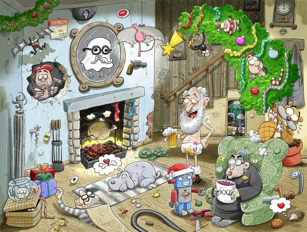Christmas at Chaos House - No.2 - 500 Piece Jigsaw - Quick Ship