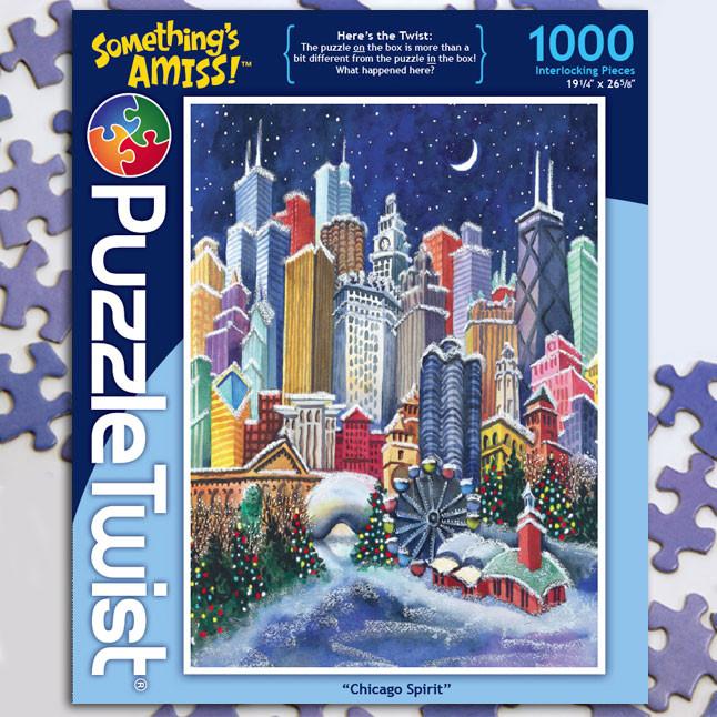 Chicago Spirit 1000 Piece Puzzle Twist Jigsaw Puzzle - Quick Ship - Puzzlicious.com