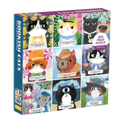 Bookish Cats 500 Piece Puzzle - Quick Ship - Puzzlicious.com