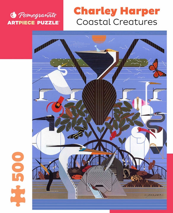 Charlie Harper: Coastal Creatures 500 Piece Jigsaw Puzzle - Quick Ship - Puzzlicious.com