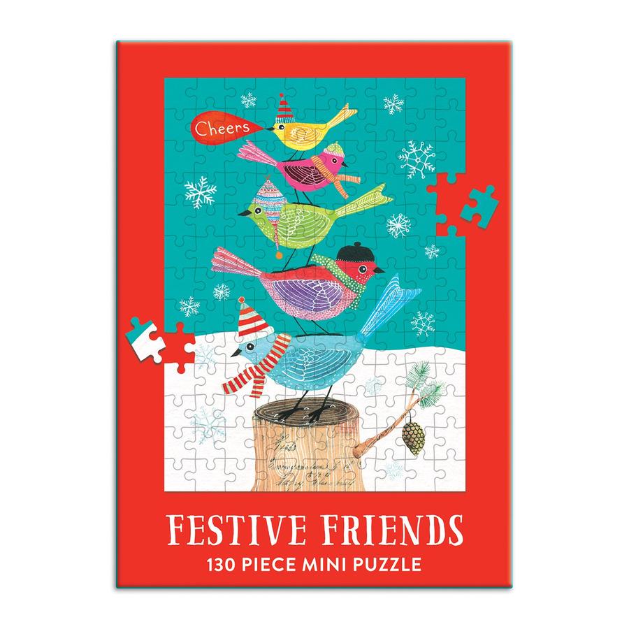 Festive Friends 130 Piece Mini Jigsaw Puzzle - Puzzlicious.com
