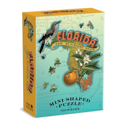 Wendy Gold&#39;s Florida Mini Shaped 100 Piece Jigsaw Puzzle - Quick Ship