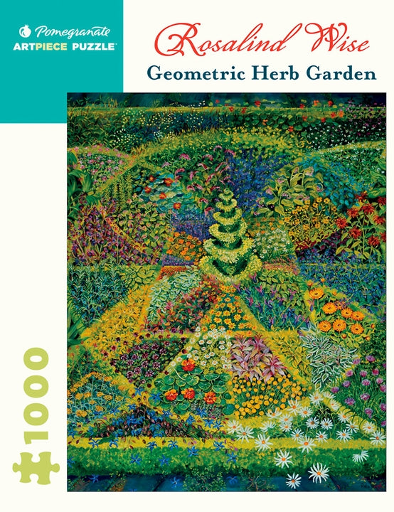 Rosalind Wise: Geometric Herb Garden 1000 Piece Jigsaw Puzzle - Quick Ship - Puzzlicious.com