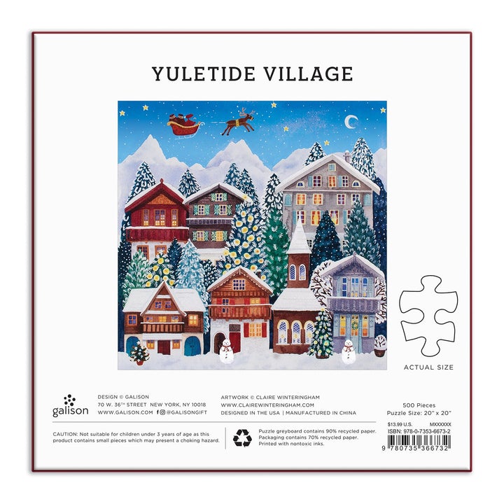 Yuletide Village 500 Piece Puzzle - Quick Ship