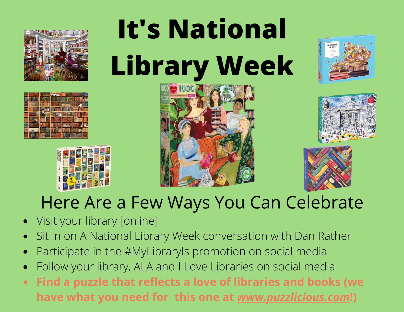 National Library Week - Celebrate with the Perfect Library Lover's Puzzle