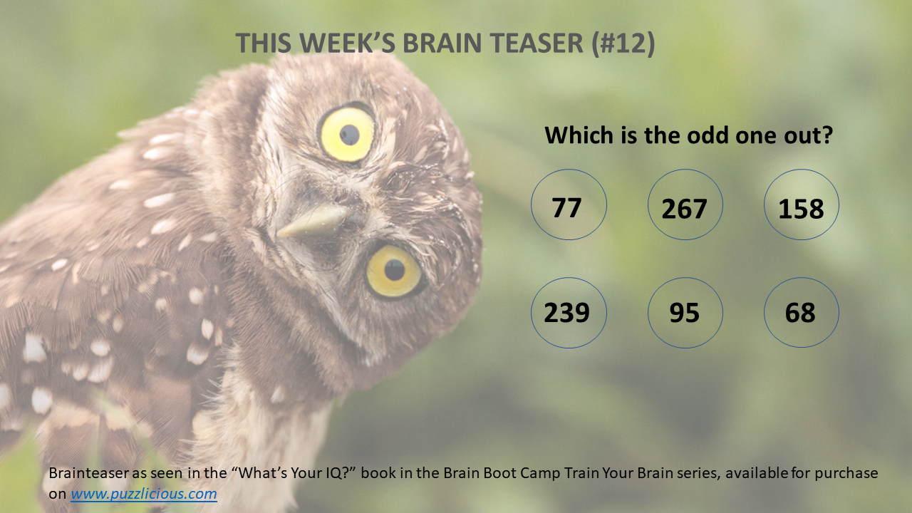 Week #12 Brain Teaser w/Answer