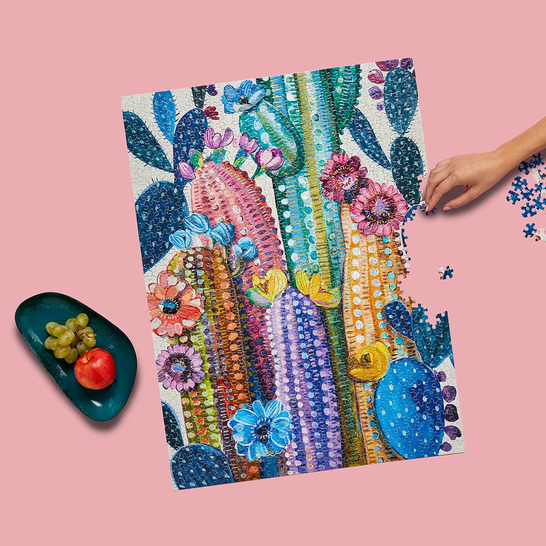 Desert Bloom Cactus Flower | 1000 Piece Puzzle - Quick Ship
