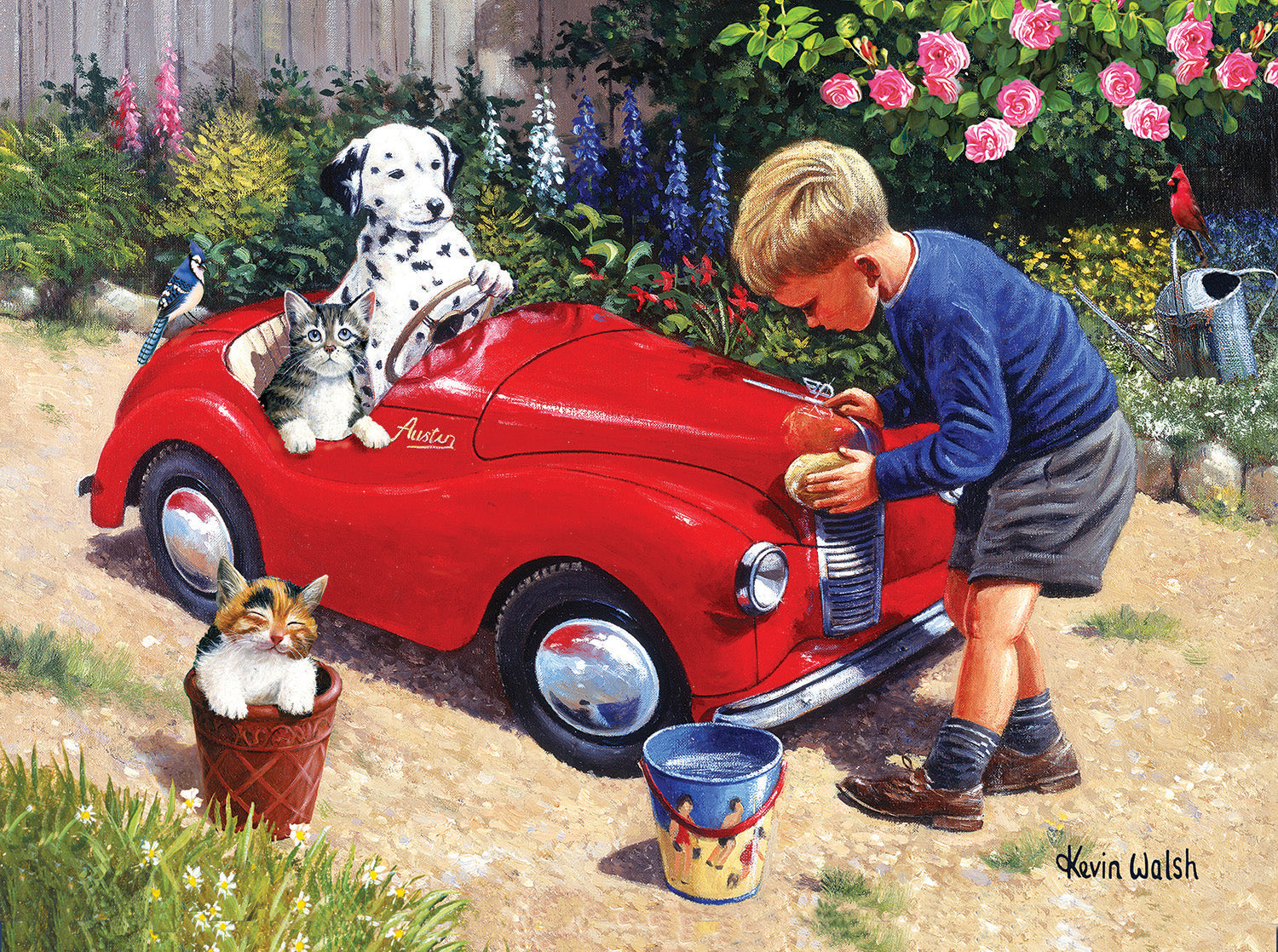 Washing the Car 1000 Piece Puzzle - Quick Ship - Puzzlicious.com
