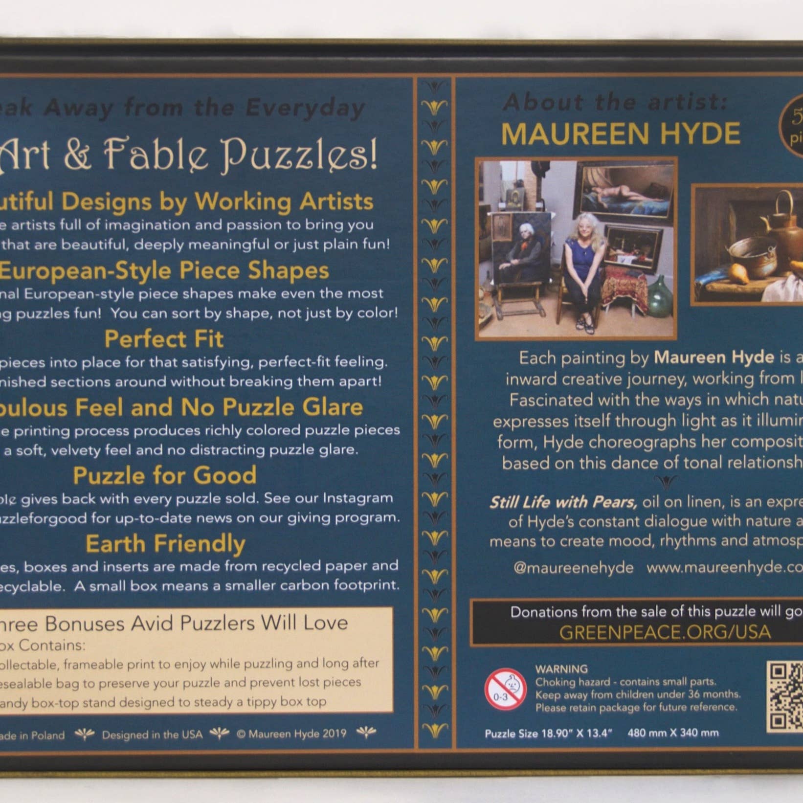 Still Life with Pears 500 Piece Puzzle - Quick Ship - Puzzlicious.com