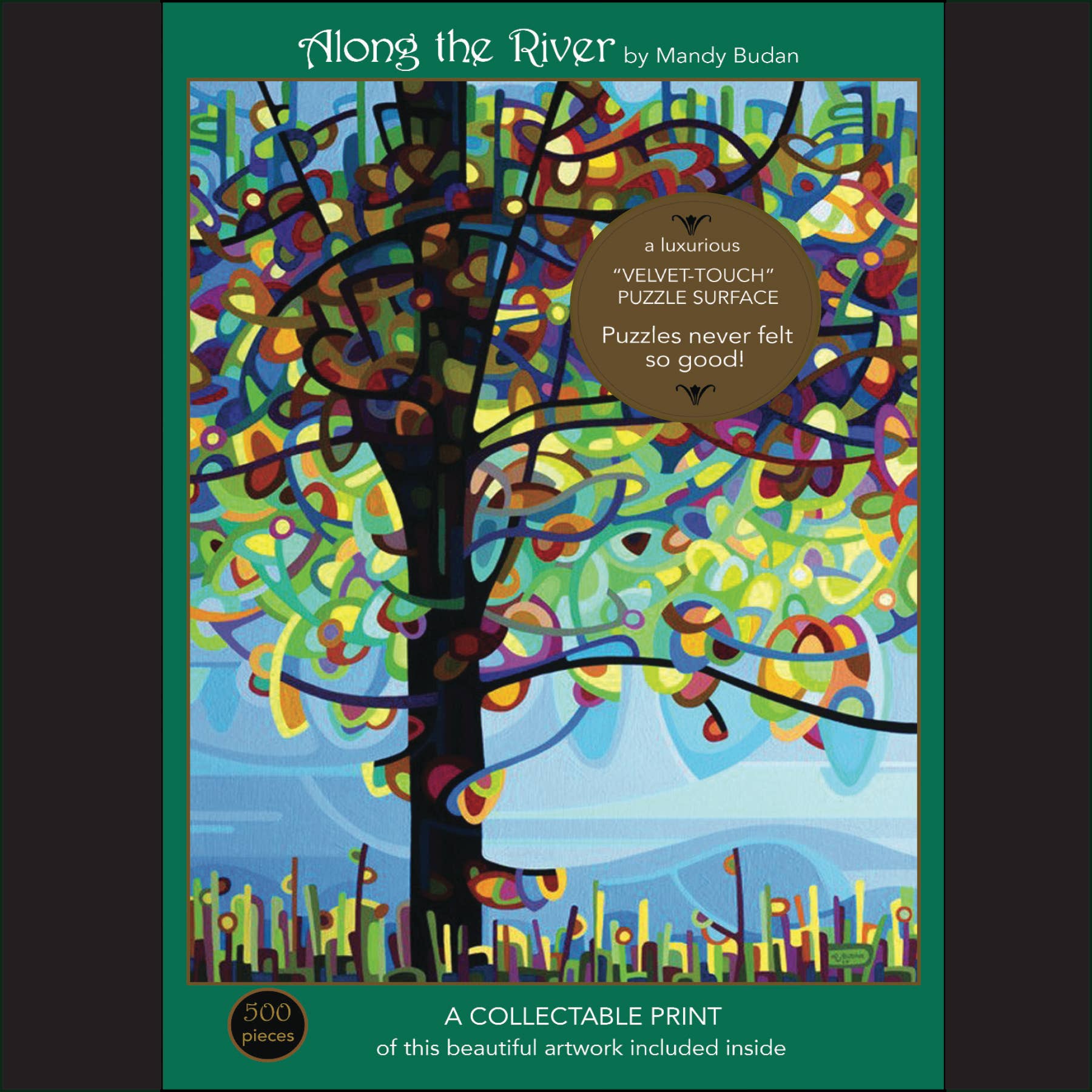 Along the River; 500-Piece "Velvet-Touch" Jigsaw Puzzle - Quick Ship - Puzzlicious.com