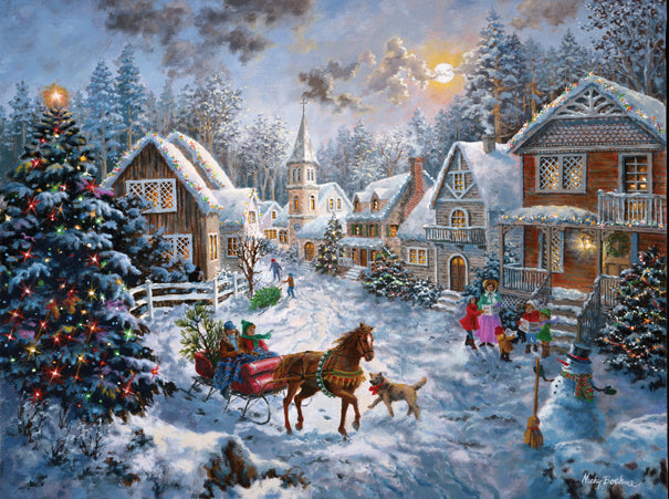 Merry Christmas 1000 Piece Puzzle - Quick Ship - Puzzlicious.com