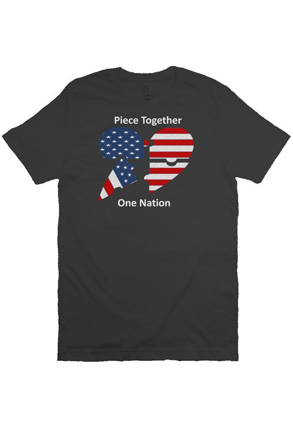 Bella Canvas Unisex T Shirt - Piece Together One Nation - Puzzlicious.com
