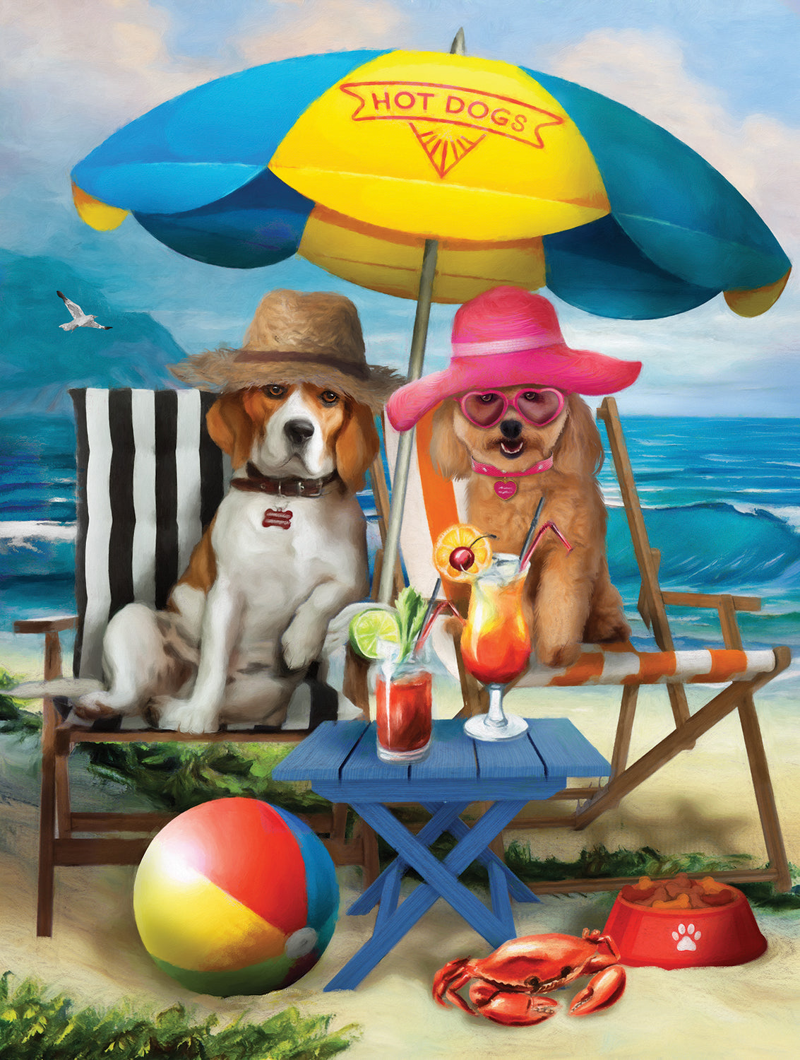Beach Dogs 300 Piece Puzzle - Quick Ship - Puzzlicious.com