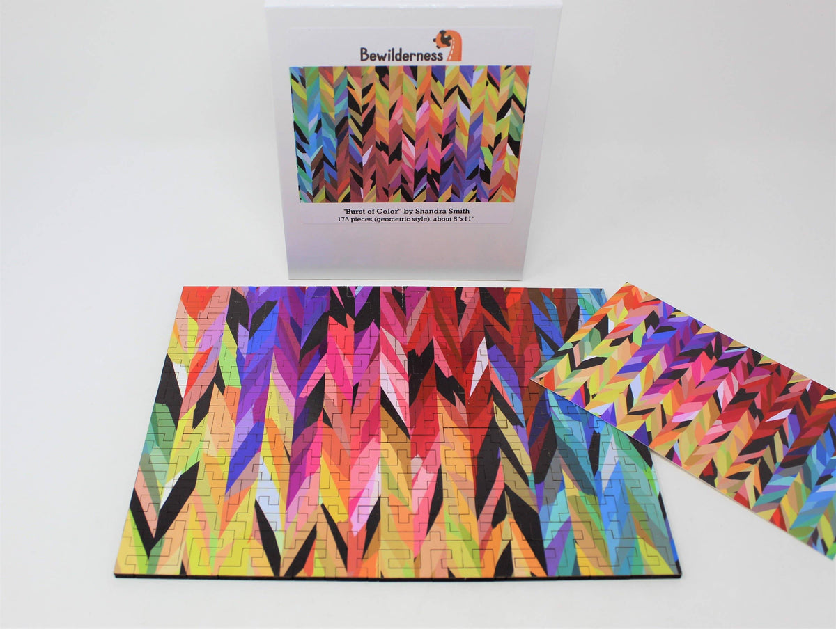 Burst of Color Wooden Jigsaw Puzzle - 173 Pieces - Puzzlicious.com