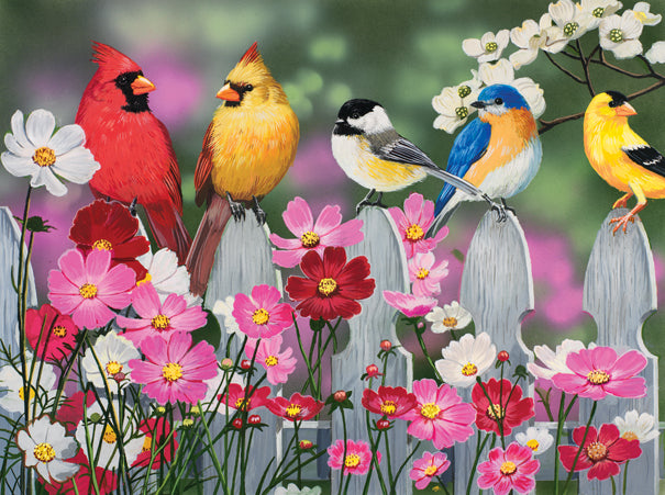 Songbirds and Cosmos 500 Piece Puzzle - Quick Ship - Puzzlicious.com