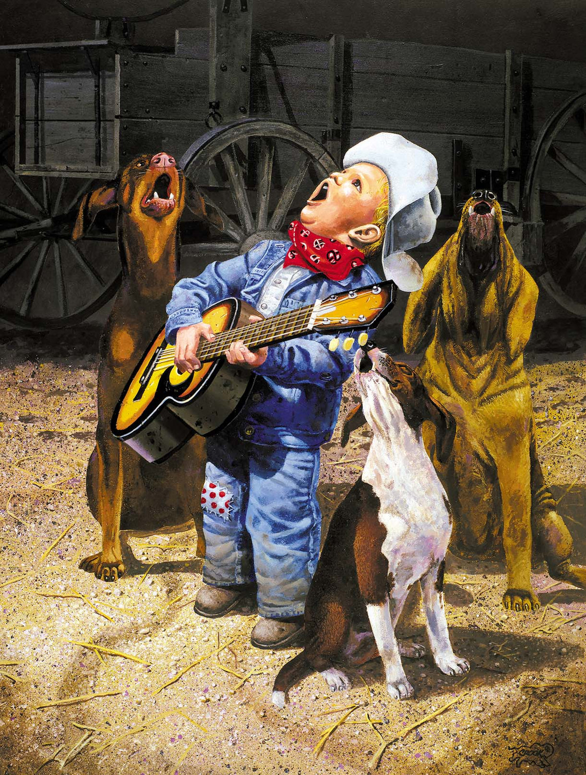 Singing Cowboy 500 Piece Puzzle - Quick Ship - Puzzlicious.com