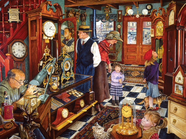 The Clock Shop 1000 Piece Puzzle - Quick Ship - Puzzlicious.com