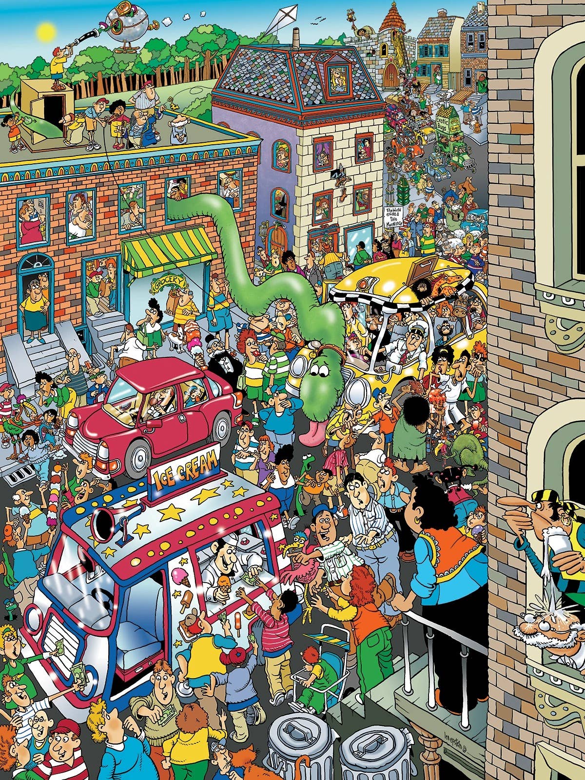 Traffic Jam - Len Epstein 1000 Piece Jigsaw Puzzle - Quick Ship