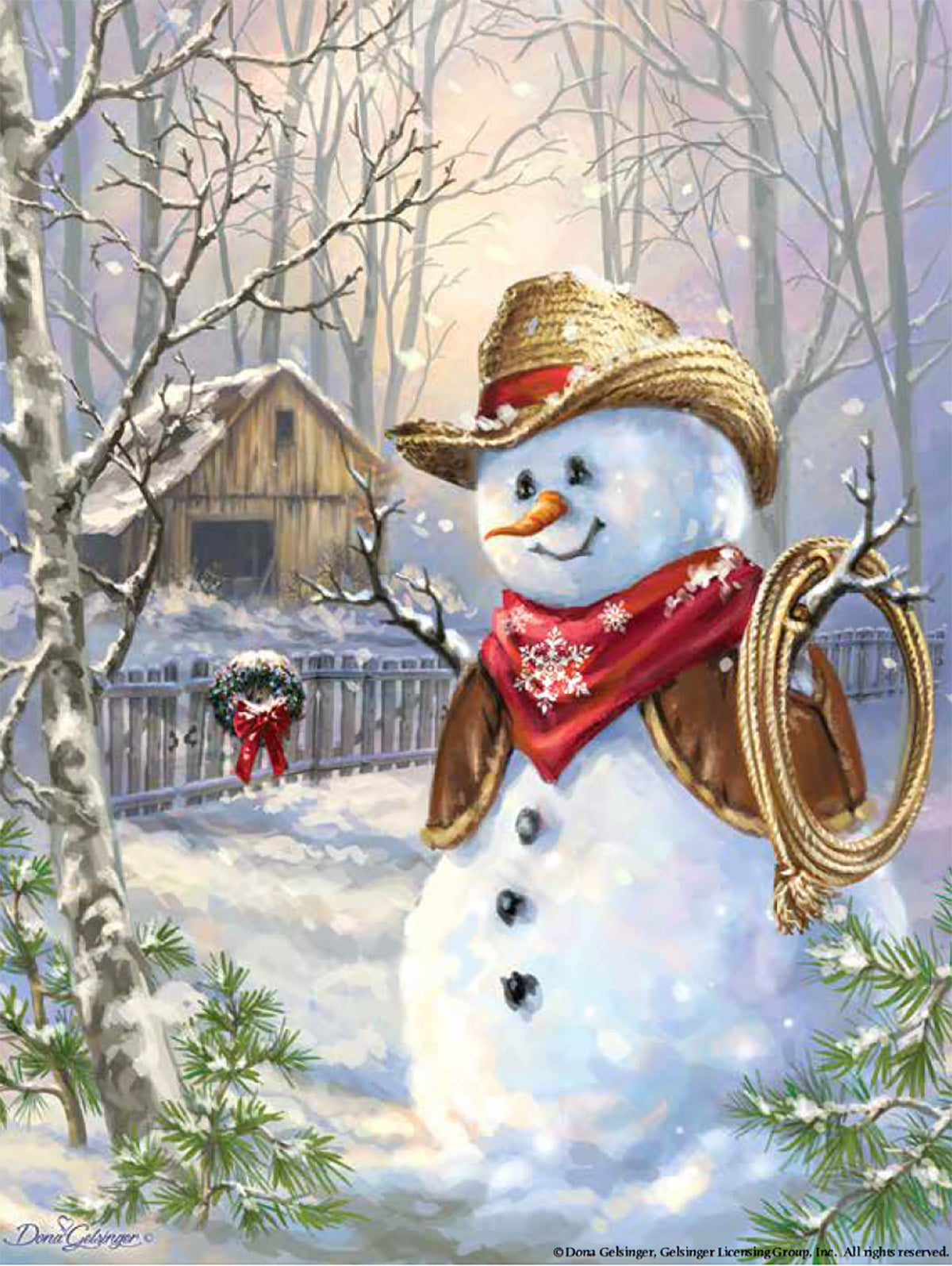 Snow Cowboy 300 Piece Puzzle - Quick Ship