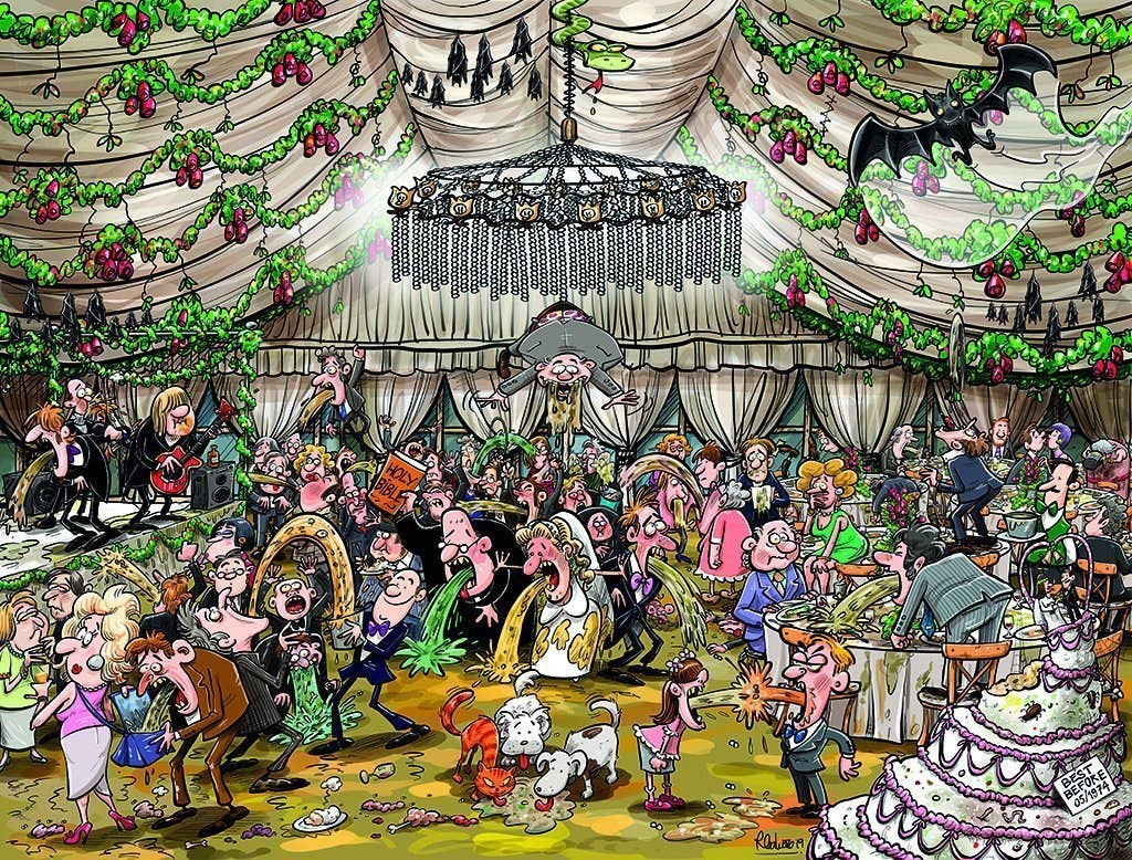 Chaos at the Wedding Reception - No.16 1000 Piece Puzzle - Quick Ship