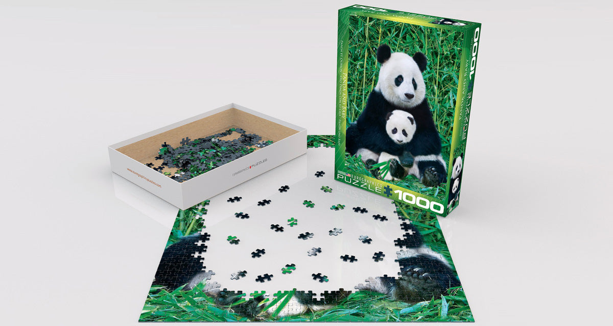 Panda &amp; Baby 1000 Piece Puzzle - Quick Ship - Puzzlicious.com