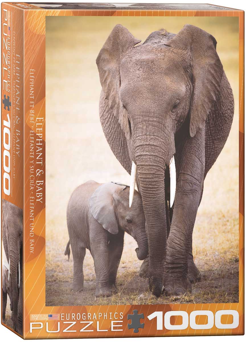 Elephant & Baby 1000 Piece Puzzle - Quick Ship - Puzzlicious.com
