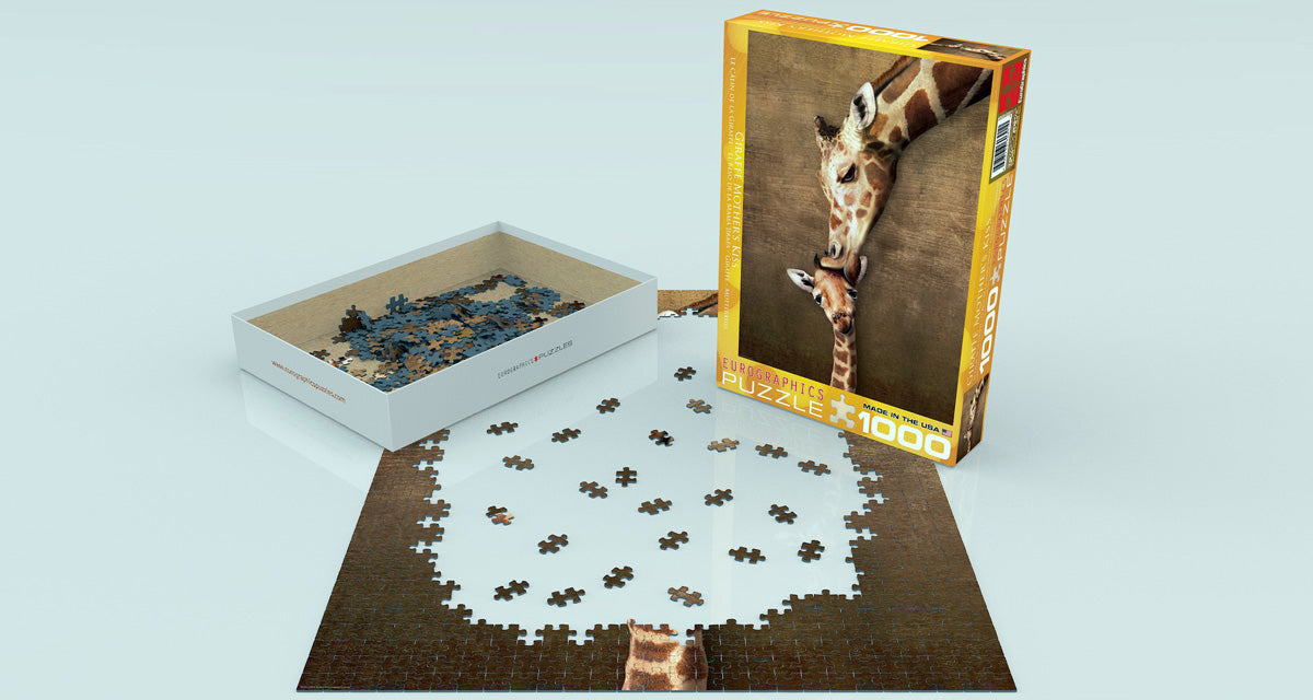 Giraffe & Baby 1000 Piece Puzzle - Quick Ship - Puzzlicious.com