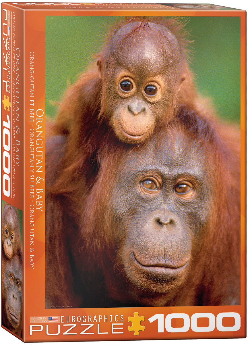 Orangutan &amp; Baby 1000 Piece Puzzle - Quick Ship - Puzzlicious.com