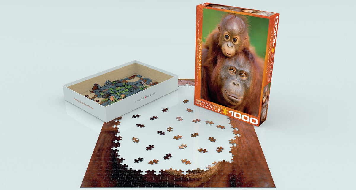 Orangutan &amp; Baby 1000 Piece Puzzle - Quick Ship - Puzzlicious.com