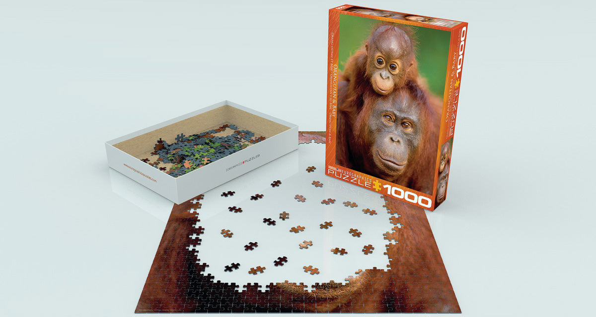 Orangutan & Baby 1000 Piece Puzzle - Quick Ship - Puzzlicious.com