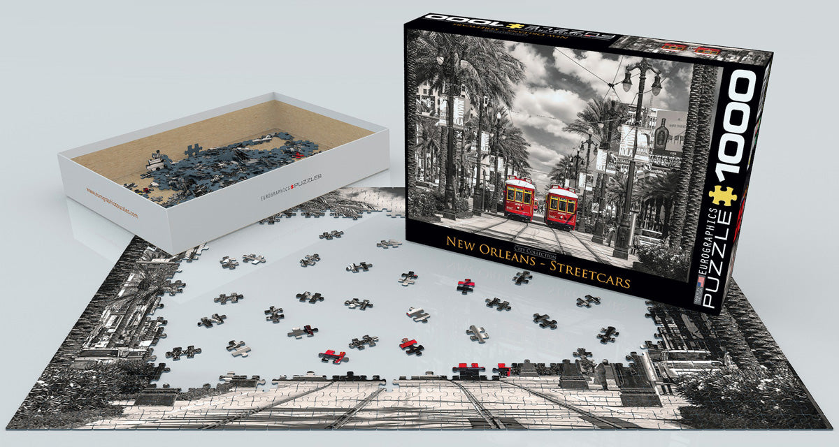 New Orleans Streetcars 1000 Piece Puzzle - Quick Ship - Puzzlicious.com