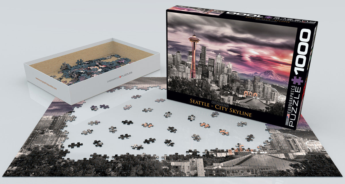 Seattle City Skyline 1000 Piece Puzzle - Quick Ship - Puzzlicious.com