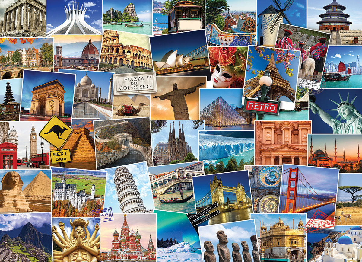 Globetrotter World 1000 Piece Puzzle - Quick Ship - Puzzlicious.com