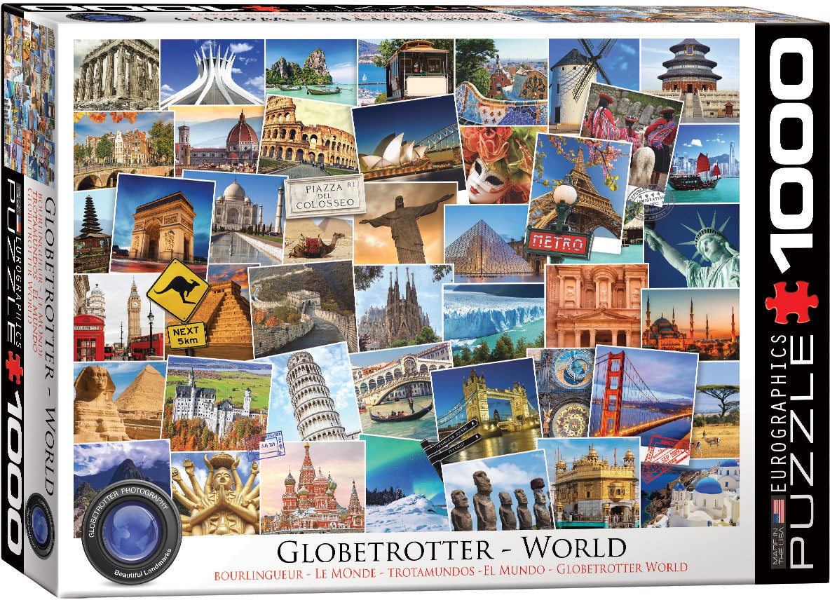 Globetrotter World 1000 Piece Puzzle - Quick Ship - Puzzlicious.com