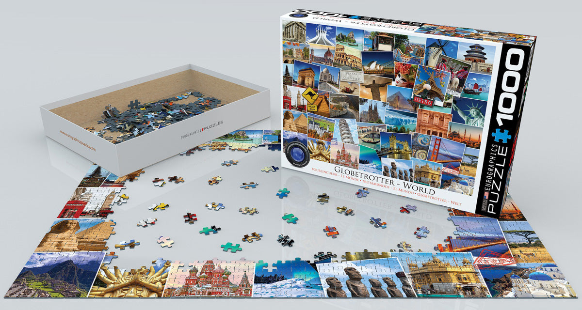 Globetrotter World 1000 Piece Puzzle - Quick Ship - Puzzlicious.com