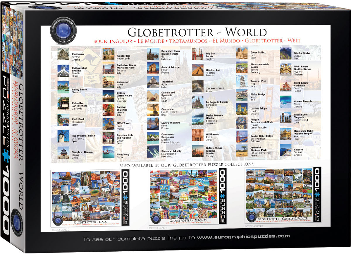 Globetrotter World 1000 Piece Puzzle - Quick Ship - Puzzlicious.com
