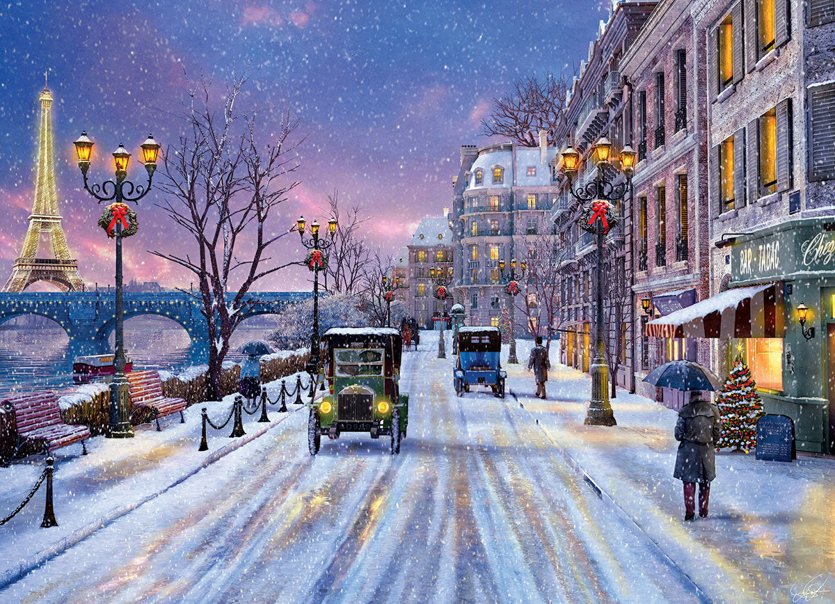 Eurographics Christmas Eve in Paris 1000 Piece Puzzle - Quick Ship - Puzzlicious.com