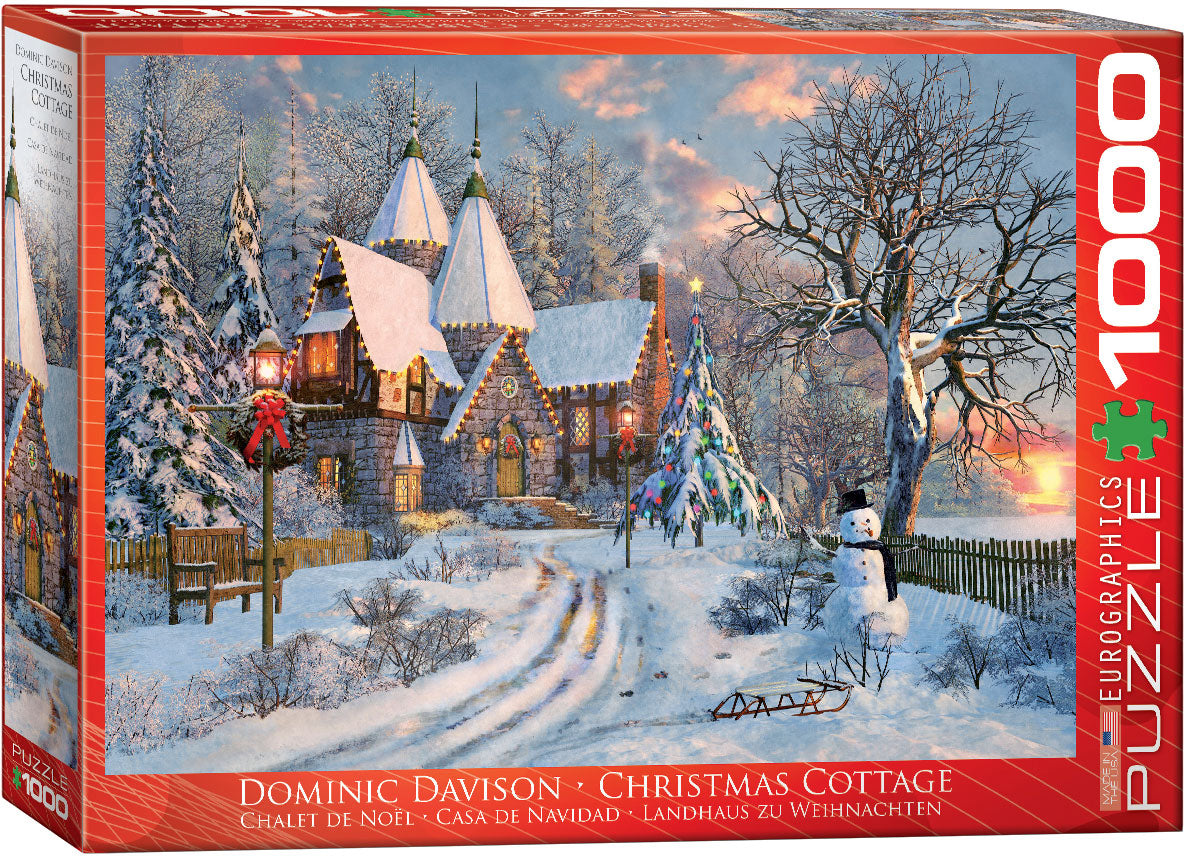Eurographics Christmas Cottage 1000 Piece Puzzle - Puzzlicious.com