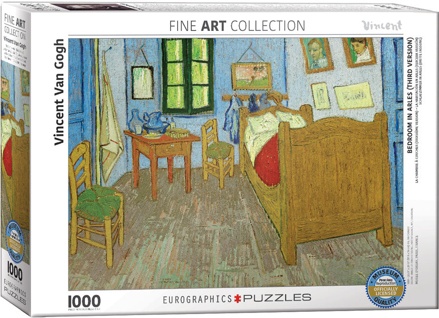 Van Gogh&#39;s Bedroom in Arles 1000 Piece Puzzle - Quick Ship - Puzzlicious.com