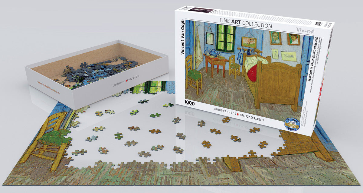 Van Gogh&#39;s Bedroom in Arles 1000 Piece Puzzle - Quick Ship - Puzzlicious.com