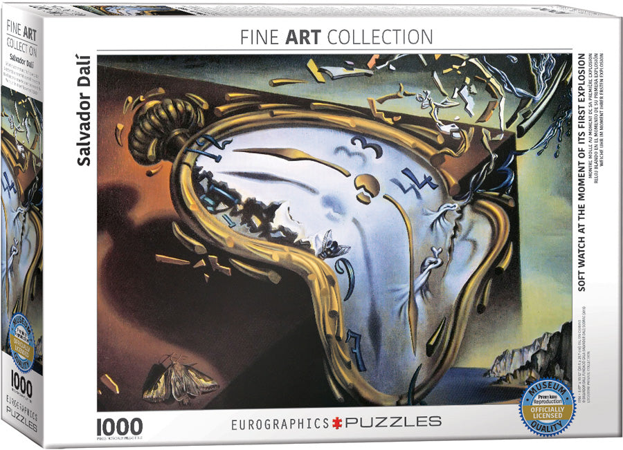 Dali&#39;s Soft Watch at the Moment of It&#39;s First Explosion 1000 Piece Puzzle - Quick Ship - Puzzlicious.com