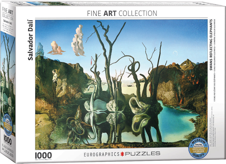 Dali's Swans Reflecting Elephants 1000 Piece Puzzle - Quick Ship - Puzzlicious.com