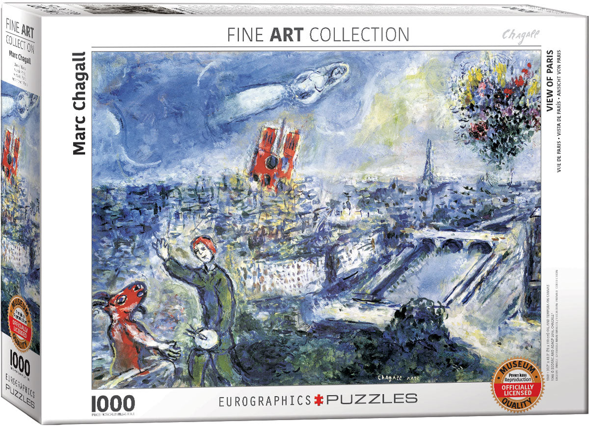 Chagall's Le Bouquet de Paris 1000 Piece Puzzle - Quick Ship - Puzzlicious.com