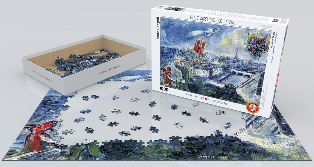 Chagall&#39;s Le Bouquet de Paris 1000 Piece Puzzle - Quick Ship - Puzzlicious.com