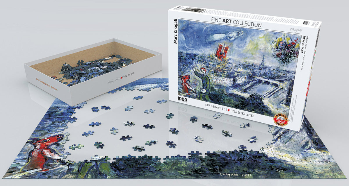 Chagall's Le Bouquet de Paris 1000 Piece Puzzle - Quick Ship - Puzzlicious.com