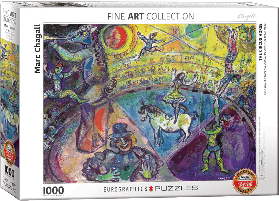 Chagall&#39;s The Circus Horse 1000 Piece Puzzle - Quick Ship - Puzzlicious.com