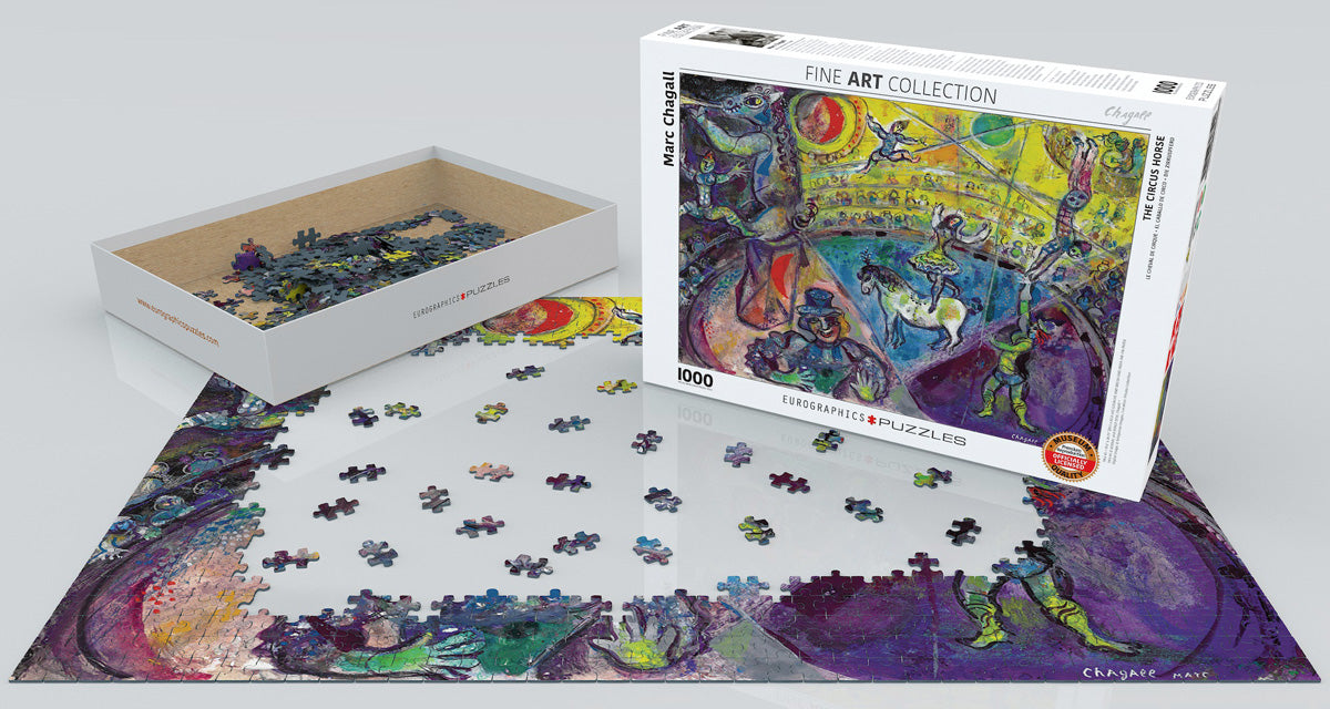 Chagall&#39;s The Circus Horse 1000 Piece Puzzle - Quick Ship - Puzzlicious.com